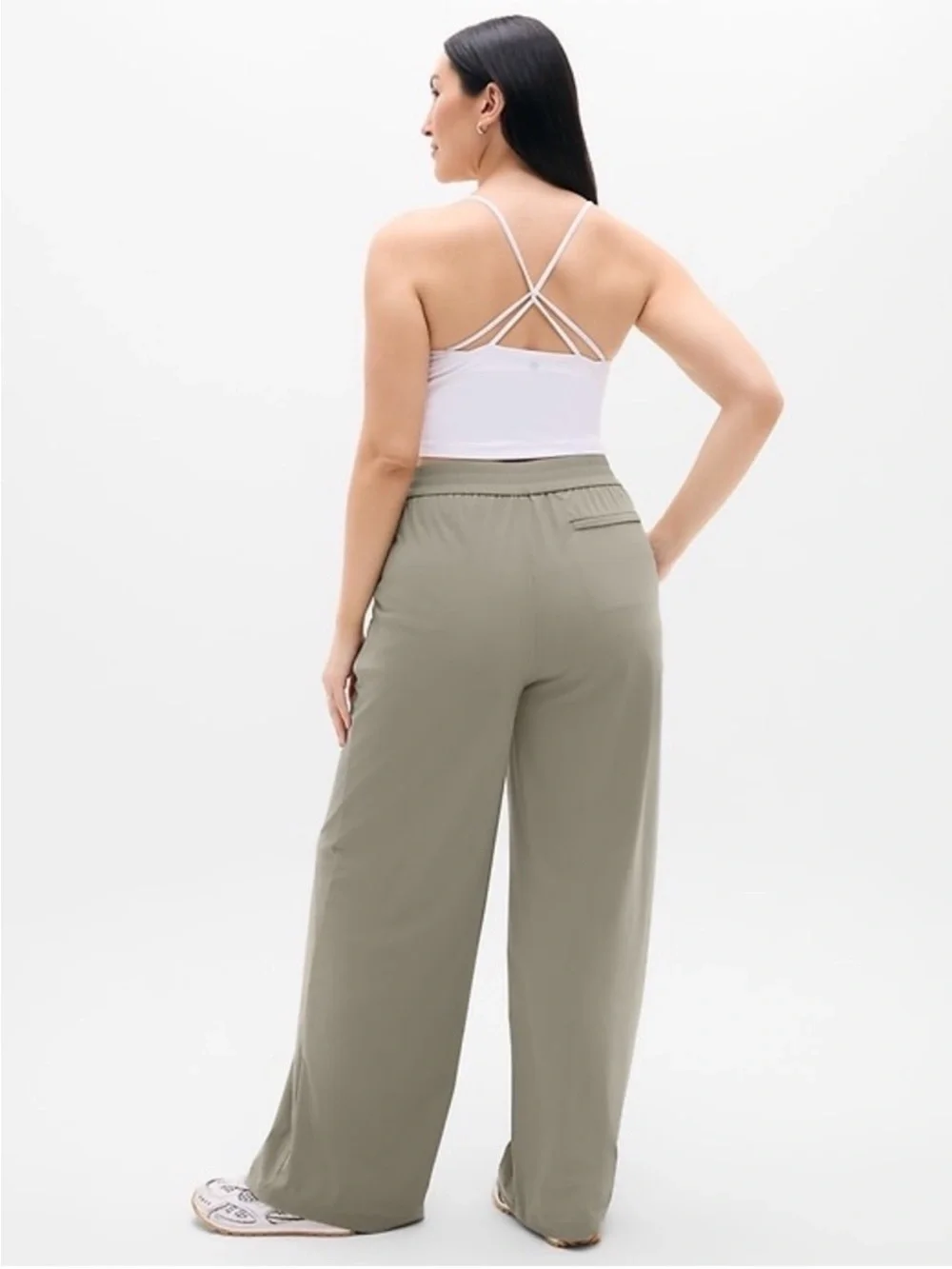 Athleta Pinnacle High Rise Trouser NWT Wide Leg Travel Pant sz 16